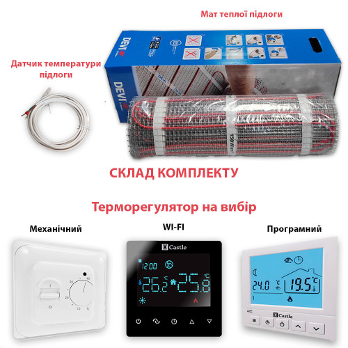 Мати теплої підлоги під плитку DEVIcomfort 150T (150 Вт/2)
