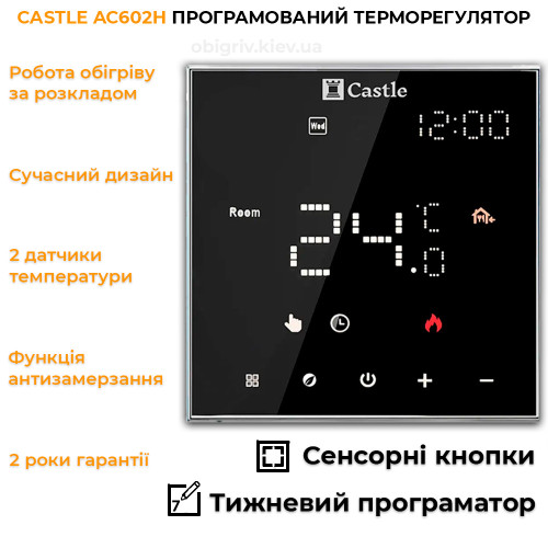 Тепла підлога під ламінат комплект з терморегулятором AC602H