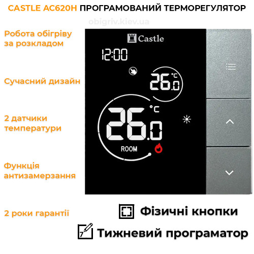 Тепла підлога під ламінат комплект з терморегулятором AC620H