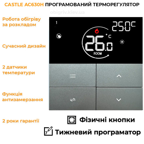 Тепла підлога під ламінат комплект з терморегулятором AC630H