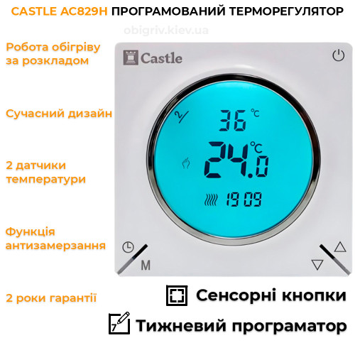 Тепла підлога під ламінат комплект з терморегулятором AC829H