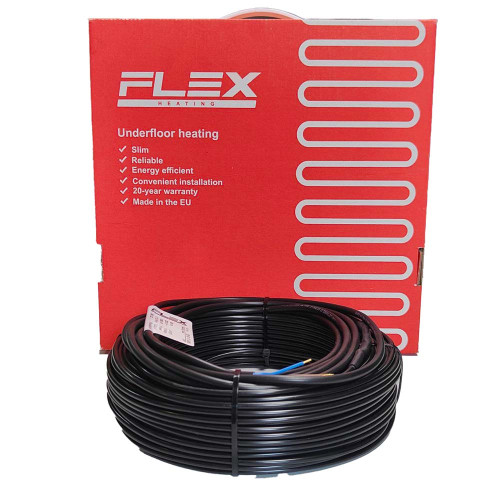 Тепла підлога нагрівальний кабель Flex EHC (17 Вт/м.п)