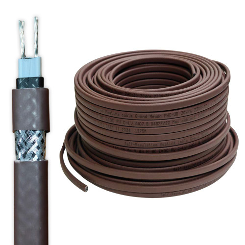 Кабель обігрів покрівлі, труб та водостоку Grand Meyer PHC відрізний