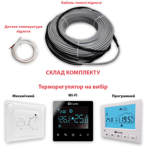 Тепла підлога нагрівальний кабель OK-hot (17 Вт/м.п)