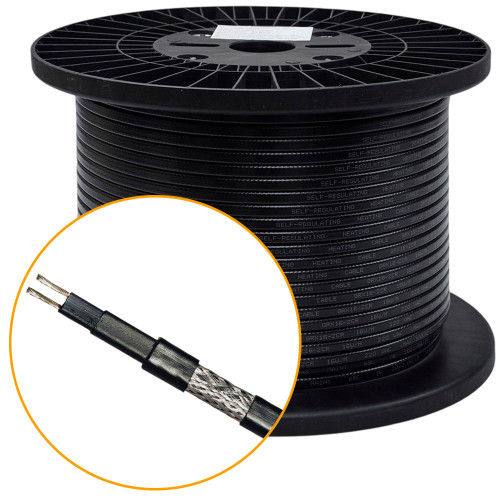 Кабель для обігріву покрівлі, водостоку Castle GRX відрізний 1м.