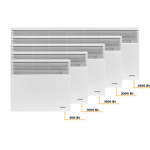 Обігрівач електричний Термія ЕВНА 230С2М (ми) 500-2500 Вт (кріплення на стіну)