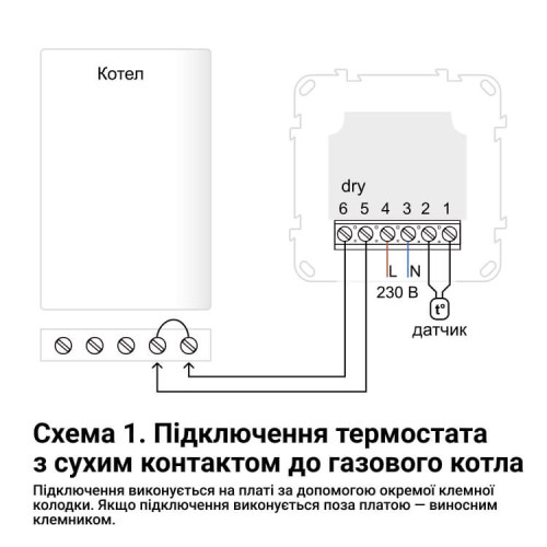 Terneo PRO dry contact Терморегулятор програмований для котлів