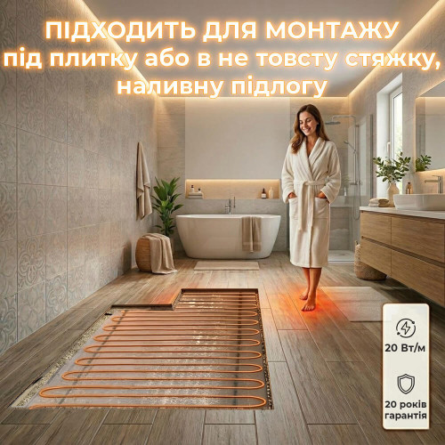 Тепла підлога нагрівальний кабель Enerpia UT-20 Teflon Тепла підлога нагрівальний кабель Enerpia UT-20 Teflon
