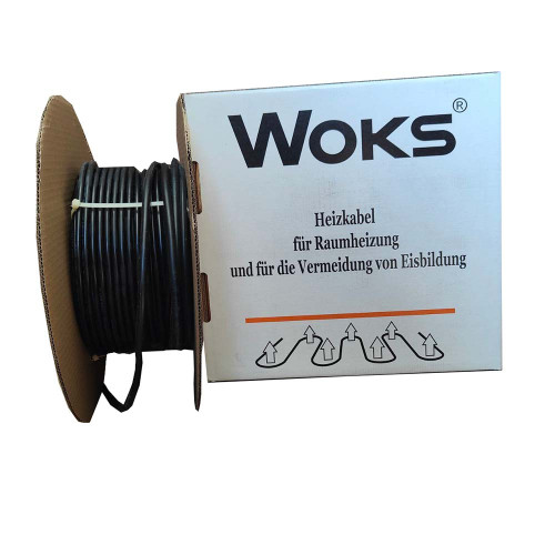 Тепла підлога кабель гріючий в стяжку Woks 20T (20 Вт/м.п)