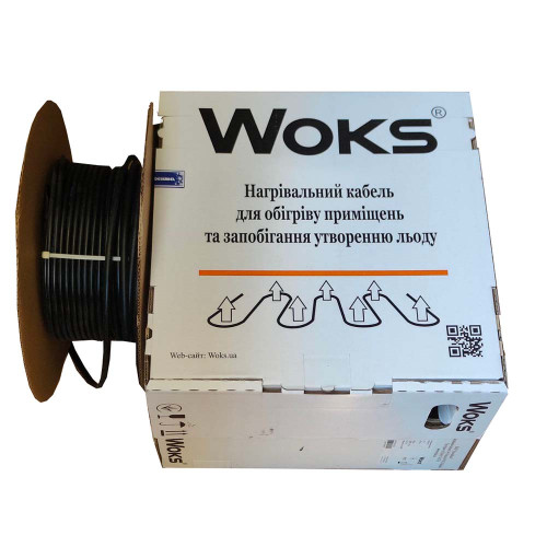 Тепла підлога кабель гріючий в стяжку Woks 20T (20 Вт/м.п)