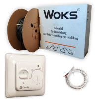 Основне опалення, Тепла підлога гріючий кабель в стяжку Woks 20T