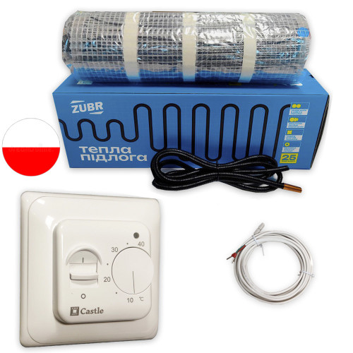 Мати теплої підлоги під плитку Zubr DC Mat 160 Вт/м2