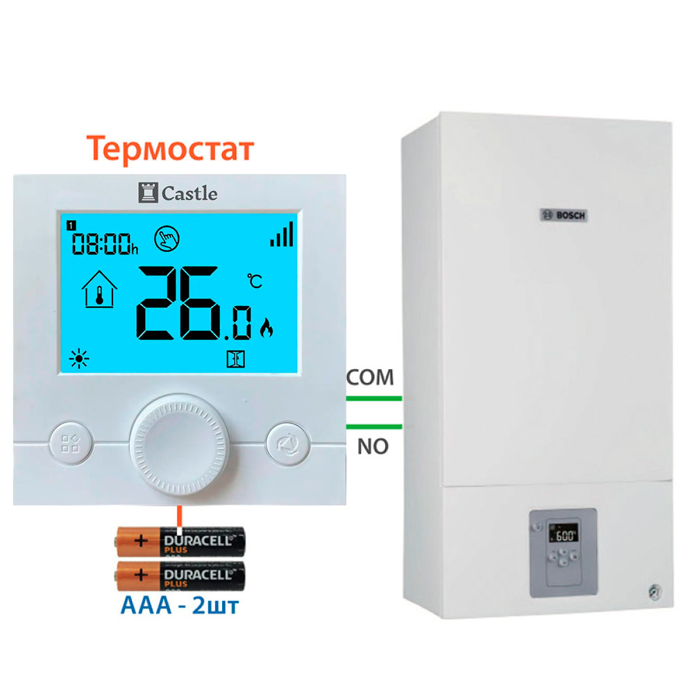 монтаж та підключення терморегулятора для котла AC8078G
