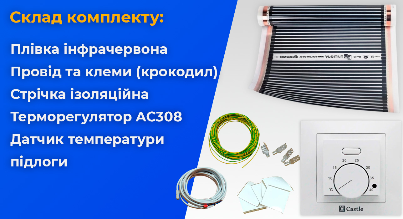 Комплект інфрачервона тепла підлога