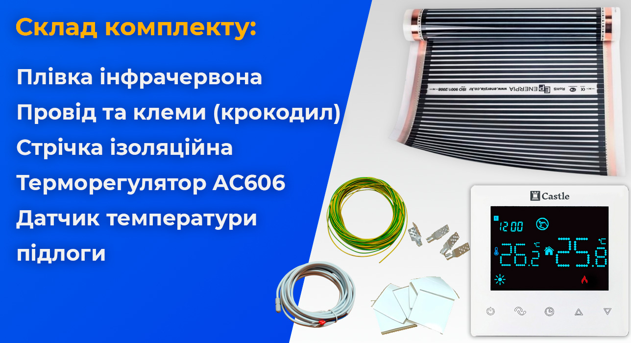 Комплект інфрачервона тепла підлога