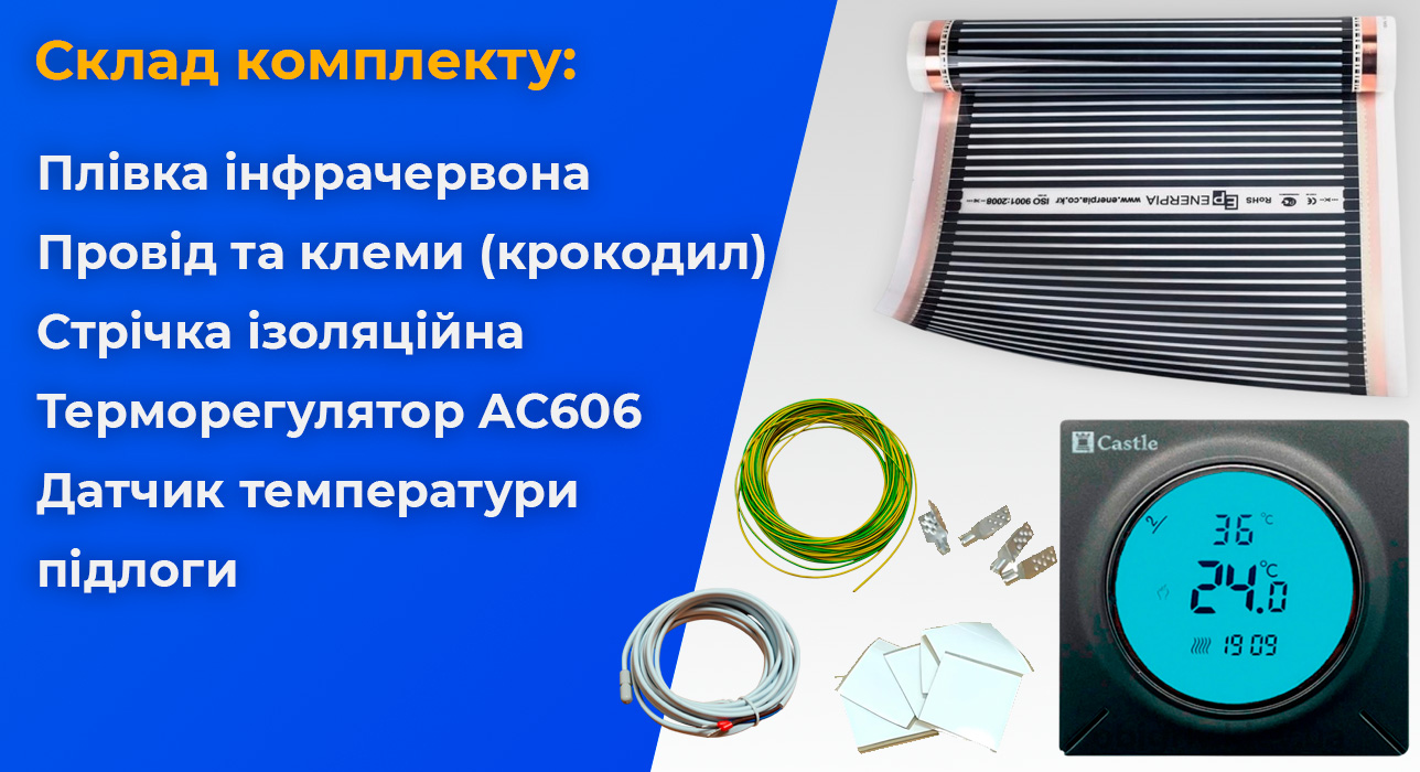Комплект інфрачервона тепла підлога