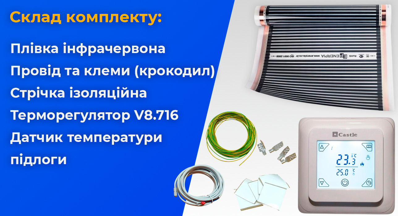 Комплект інфрачервона тепла підлога
