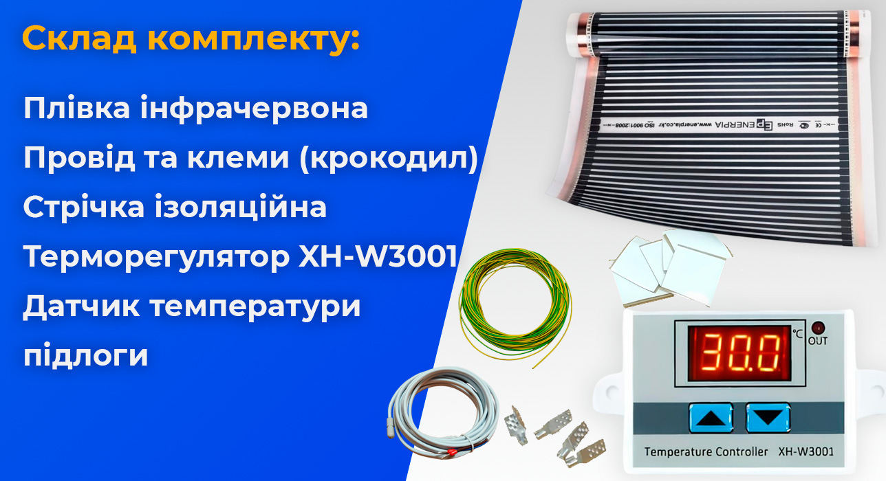 Комплект інфрачервона тепла підлога