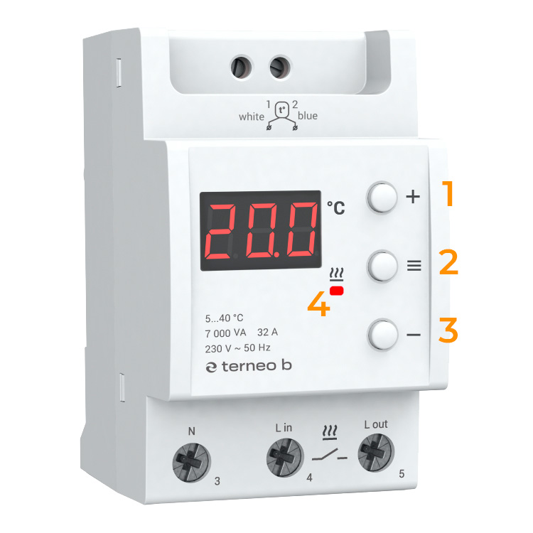 терморегулятор теплої підлоги terneo b налаштування температури