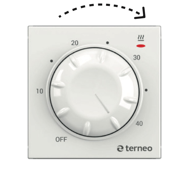 налаштування температури обігріву Terneo rtp