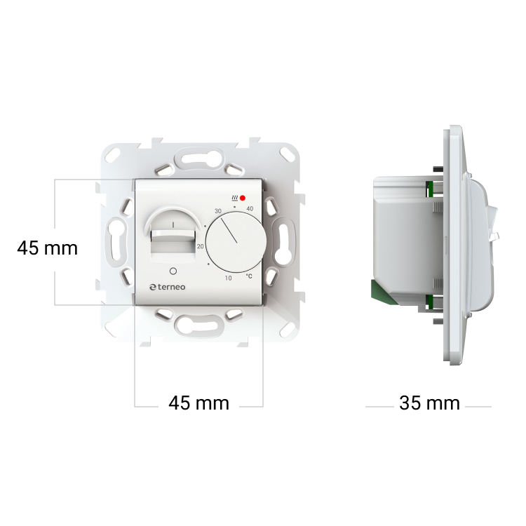 розміри термостат механічний для теплої підлоги