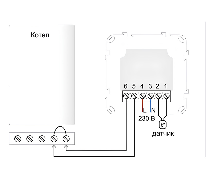 Підключення терморегулятора до котла