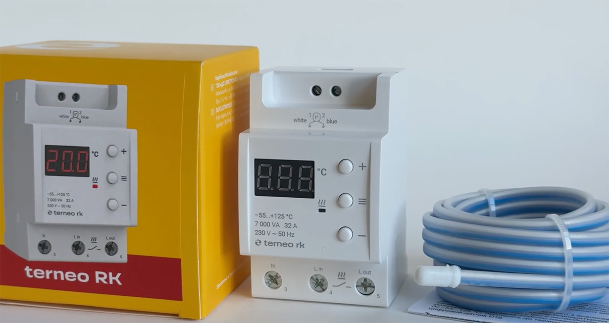 Тернео термостат для котлів та систем обігріву трубопроводу
