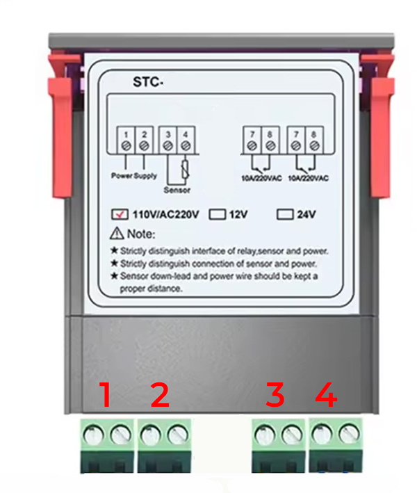Схема підключення терморегулятору SCT-1000