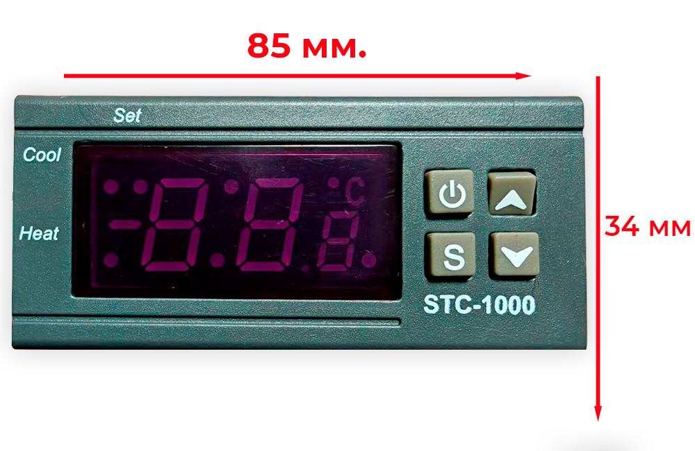 Габаритні монтажні розміри терморегулятор sct-1000